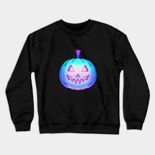 Blue Glowy Pumpkin Crewneck Sweatshirt